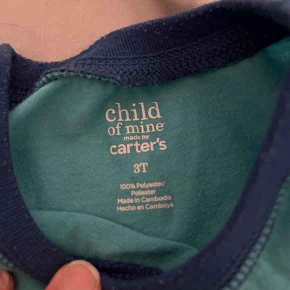 ❤️4 for $10❤️ Child of Mine blue short sleeve pajama top - Picture 4 of 5